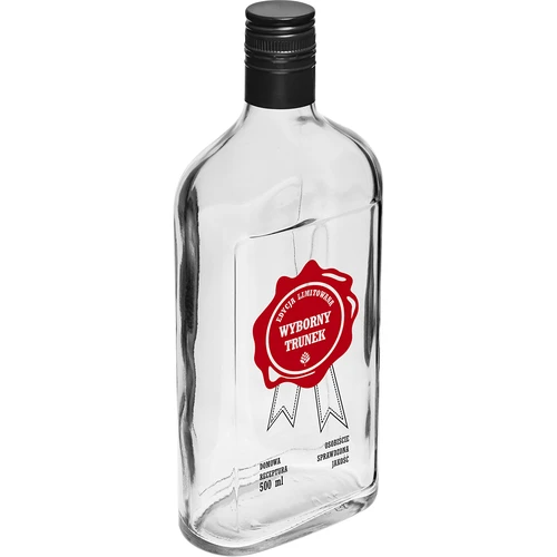 Fles 500 ml met schroefdop, opdruk 'Wyborny Trunek', 1 stuk. - 2