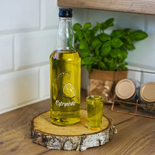 Fles 500 ml met schroefdop, opdruk ‘Cytrynówka’, 1 stuk - 7
