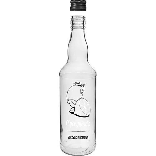 Fles 500 ml met schroefdop, opdruk ‘Cytrynówka’, 1 stuk - 2