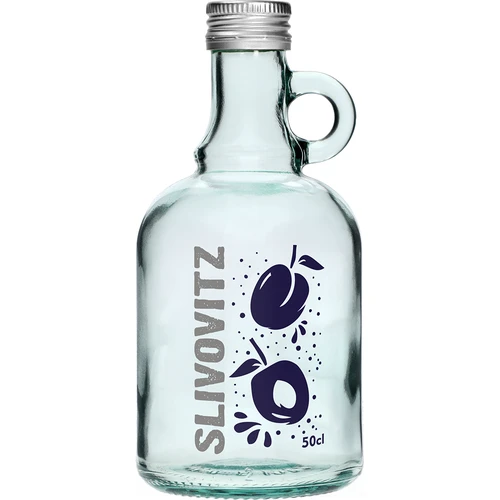 Fles 0,5 L met schroefdop en 2-kleuren opdruk Slivovitz - 4 stuks - 3