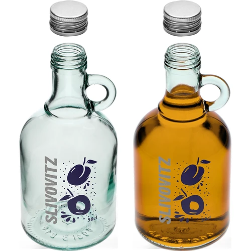 Fles 0,5 L met schroefdop en 2-kleuren opdruk Slivovitz - 4 stuks - 5