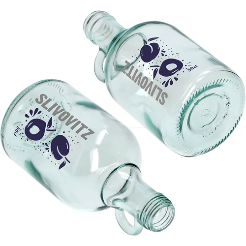 Fles 0,5 L met schroefdop en 2-kleuren opdruk Slivovitz - 4 stuks - 6