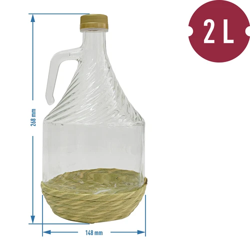 Fles Dama 2L in omhulsel, met dop - 2