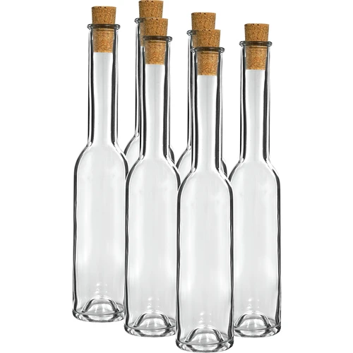 Fles voor likeur 200 ml 6 stuks + 6 kurken 23/18