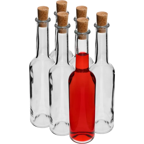 Fles voor likeur 350 ml 6 stuks + 6 kurken - 2