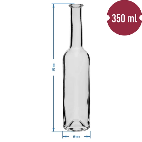 Fles voor likeur 350 ml 6 stuks + 6 kurken - 6