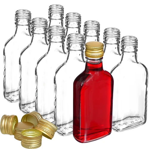Fles voor likeuren heupfles met dop 200 ml 10 stuks - 2