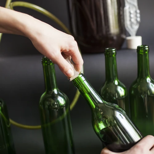 Fles voor wijn 0,75 L groen - verpakking van 8 stuks - 10
