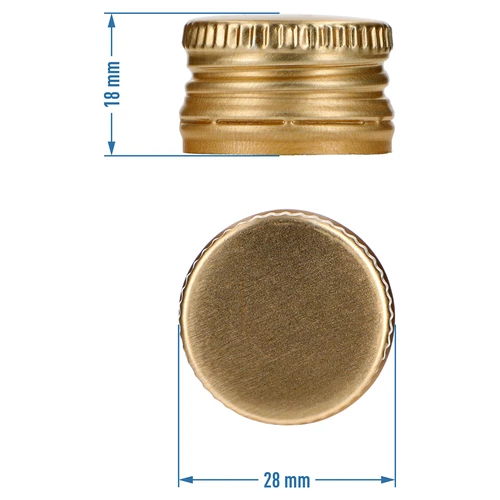 Flessendop fi 28/18 - goud - 8 stuks - 4