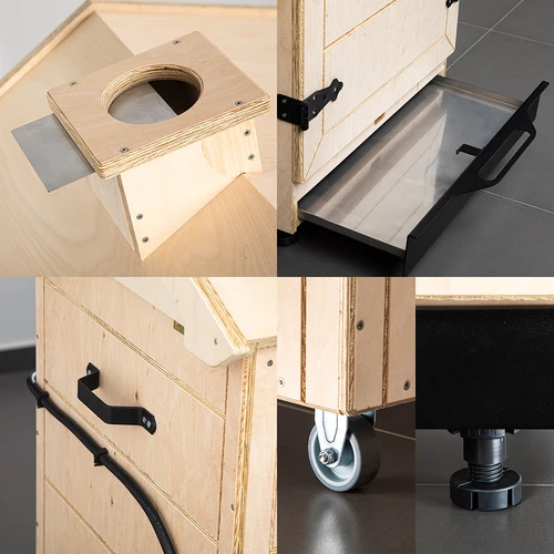 Frameloze rookkast dragON PLYWOOD NATURE met digitale controller, 200 L - 6