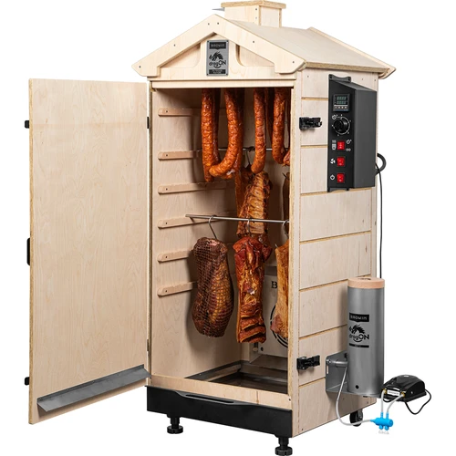 Frameloze rookkast dragON PLYWOOD NATURE met digitale controller, 200 L - 4
