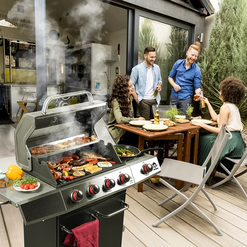 Gasbarbecue dragON BBQ101, 11,7 kW, zwart-zilver - 3