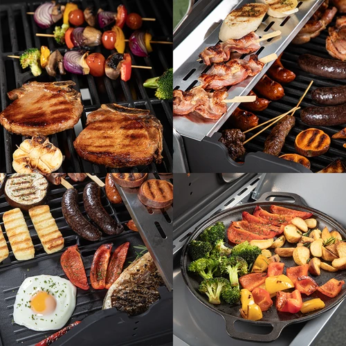 Gasbarbecue dragON BBQ101, 11,7 kW, zwart-zilver - 11