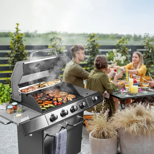 Gasbarbecue dragON BBQ201, 18,8 kW, zilver - 3