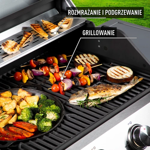 Gasbarbecue dragON BBQ201, 18,8 kW, zilver - 6