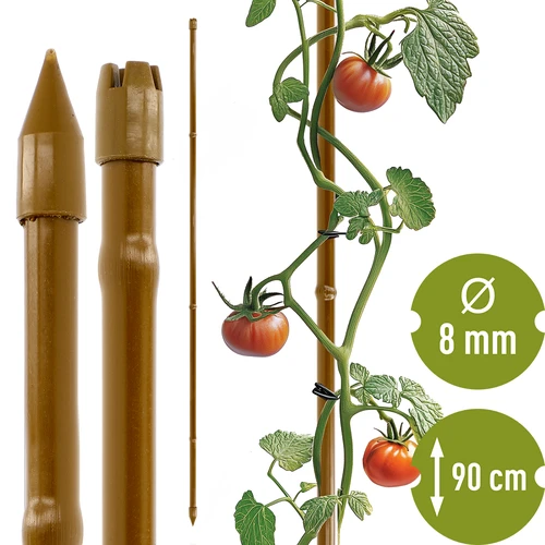 Gecoate stalen stok in bamboevorm, 90 cm x 8 mm