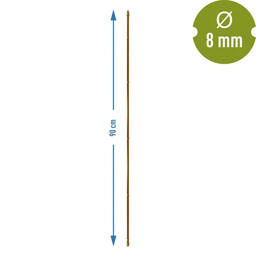 Gecoate stalen stok in bamboevorm, 90 cm x 8 mm - 3