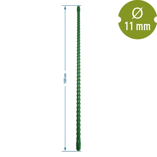 Gecoate stalen stok PE 1,5 m x 11 mm - 2