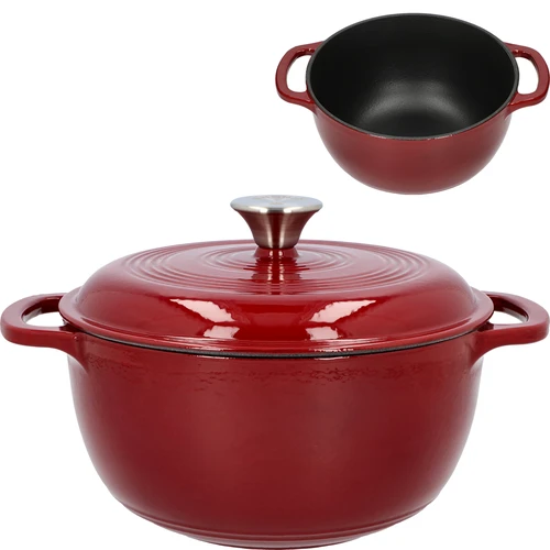 Geëmailleerde gietijzeren pot - bordeaux, 4 L