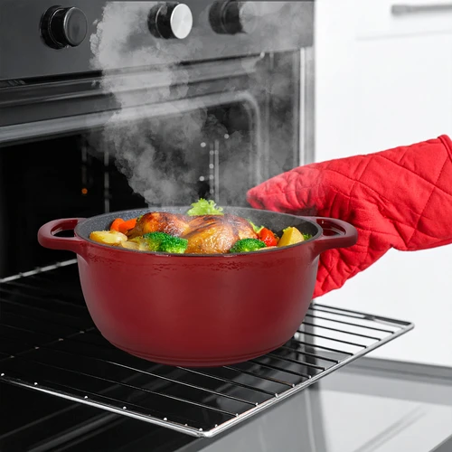 Geëmailleerde gietijzeren pot - bordeaux, 4 L - 8