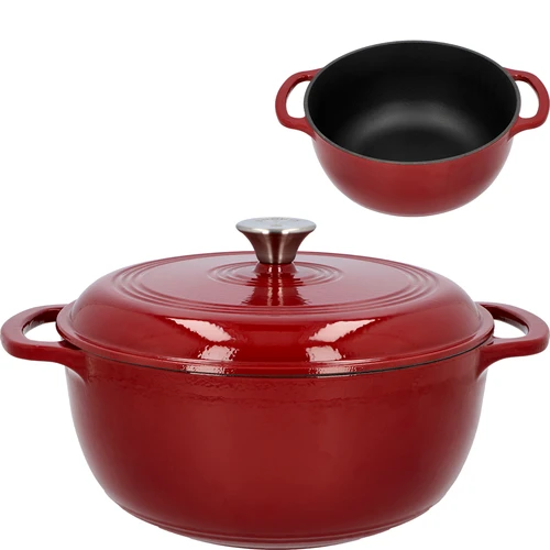 Geëmailleerde gietijzeren pot - bordeaux, 5,8L