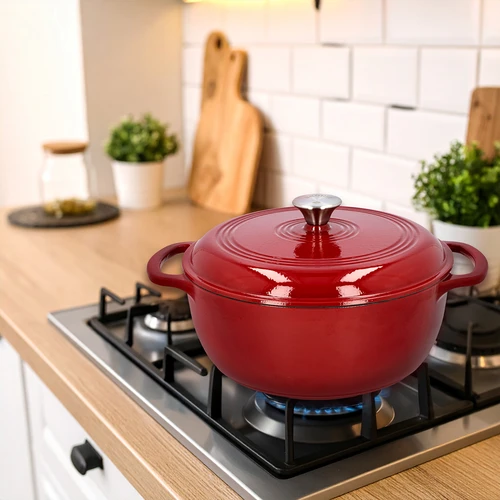 Geëmailleerde gietijzeren pot - bordeaux, 5,8L - 9