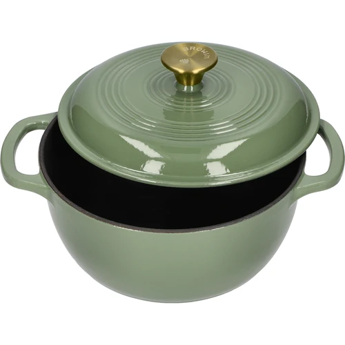 Geëmailleerde gietijzeren pot - salie, 4L - 2