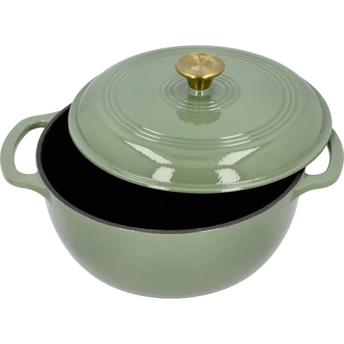 Geëmailleerde gietijzeren pot - salie, 5,8L - 2