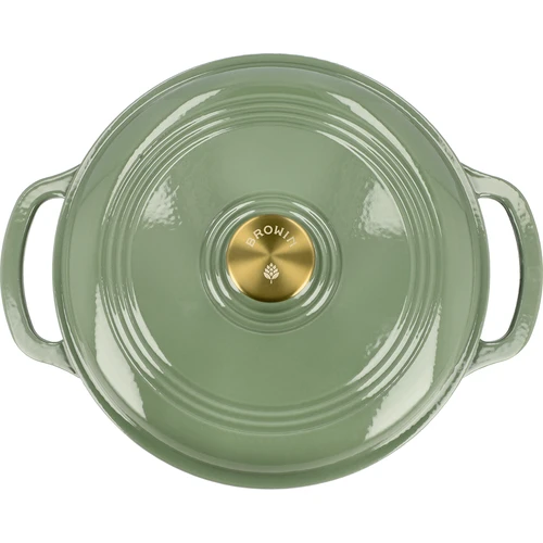 Geëmailleerde gietijzeren pot - salie, 5,8L - 3