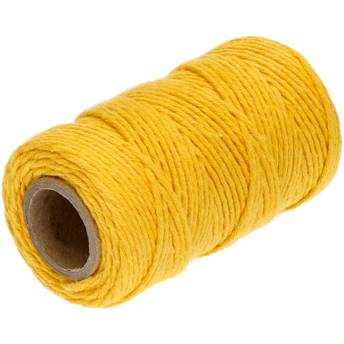 Gele katoenen koord 2 mm/55 m/100 g - 2