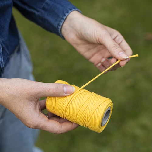 Gele katoenen koord 2 mm/55 m/100 g - 6
