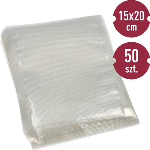 Geribbelde vacuümzakken voor vacuümsealer 15x20 cm, 50 stuks