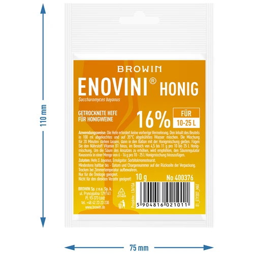 Getrocknete hefe für honigweine Enovini Honig 10g - 3