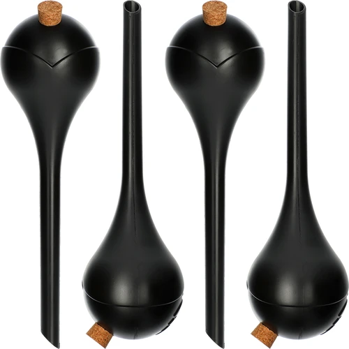 Gietballen voor planten, matzwart, met kurk, 400ml, 4 stuks