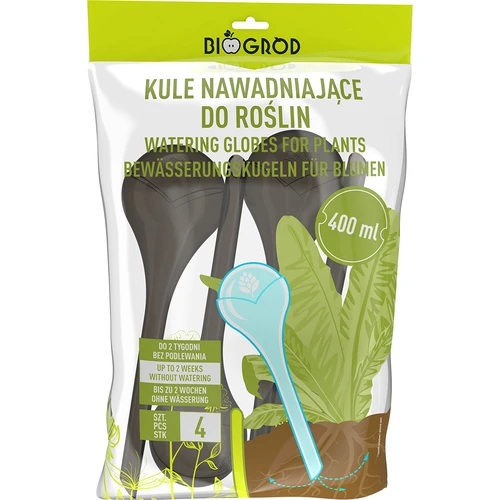 Gietballen voor planten, zwart transparant, 400 ml, 4 stuks - 3
