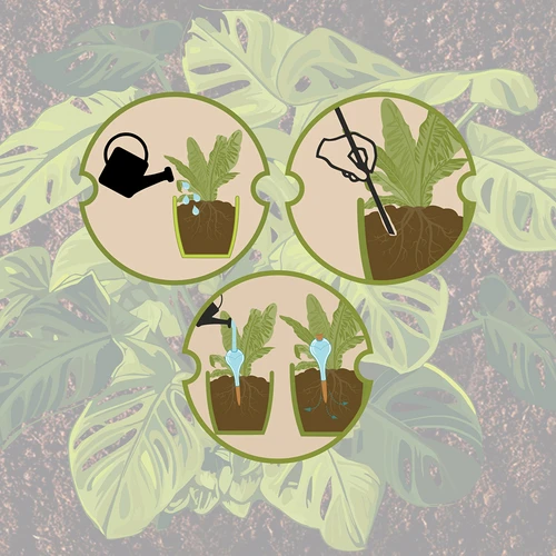 Gieter voor planten, matzwart met keramische voet, 400ml - 5