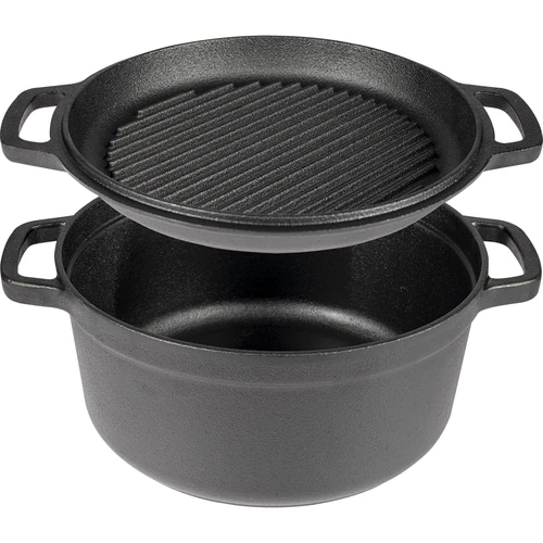 Gietijzeren pot met pan, 3,5 L