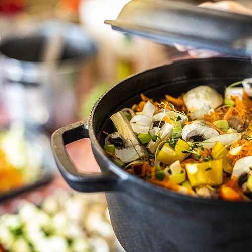 Gietijzeren pot met pan, 3,5 L - 12