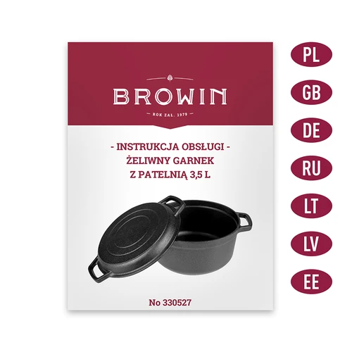 Gietijzeren pot met pan, 3,5 L - 10