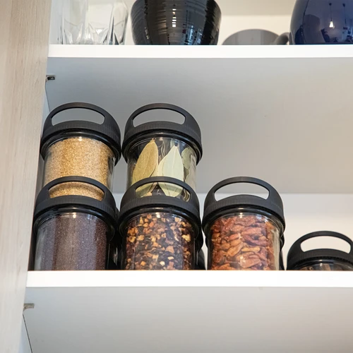 Glazen container 350 ml, met deksel om op te hangen - 7