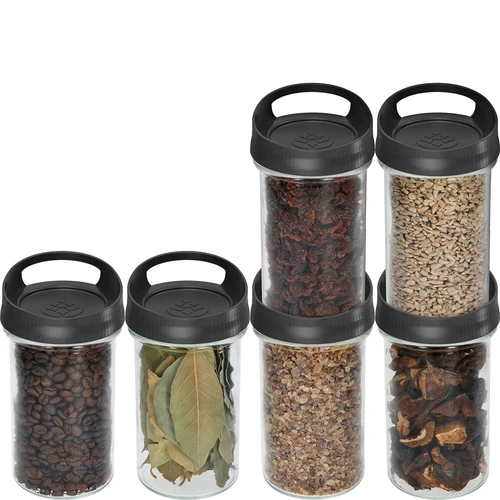 Glazen container 545 ml, met deksel om op te hangen - 3