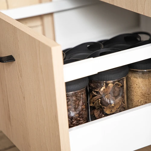 Glazen container 545 ml, met deksel om op te hangen - 8