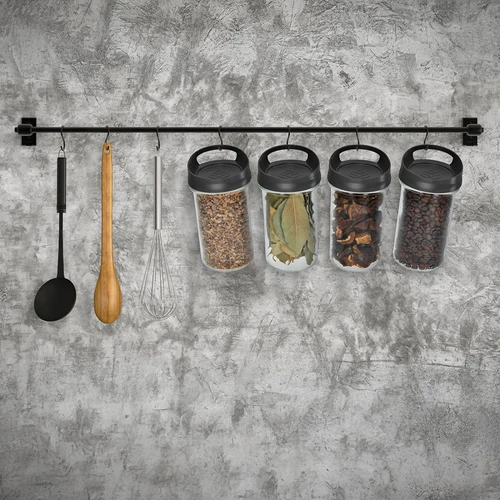 Glazen container 545 ml, met deksel om op te hangen - 6