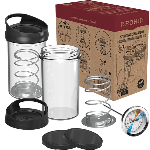 Glazen hamkoker - DUO-set, voor 2 x 450 g - 7