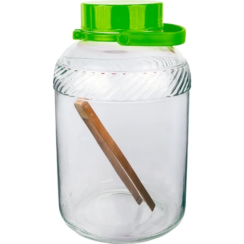 Glazen pot 8 L, met tang