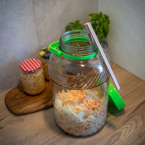 Glazen pot 8 L, met tang - 8