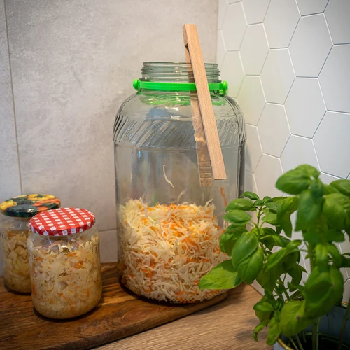 Glazen pot 8 L, met tang - 9