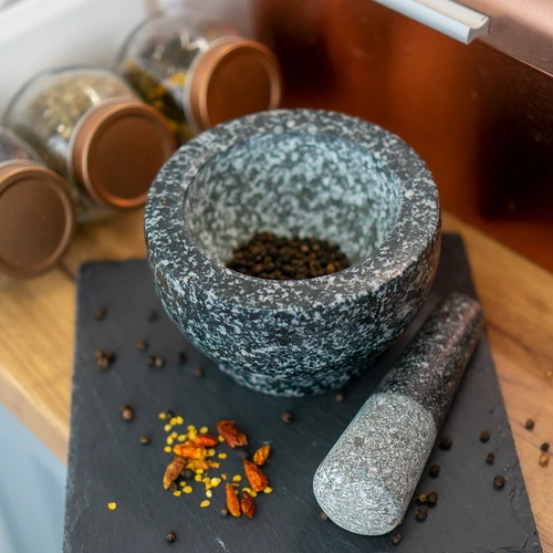 Granieten keuken vijzel met stamper - 12