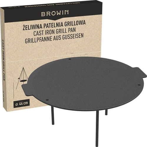 Grillpan, gietijzer, ø 44 cm - 10