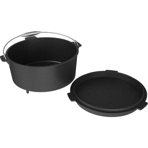 Hangende gietijzeren ketel met pan - 5